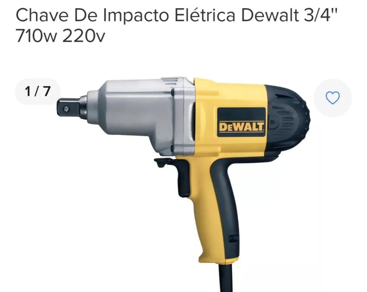 Chave de Impacto Elétrica Dewalt 3/4" 710W 220V