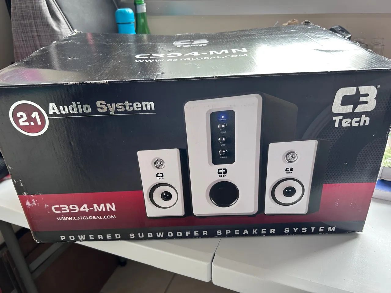 2.1 Subwoofer Speaker System C3 Tech C394-MN 28W RMS Black/White64167707217282120