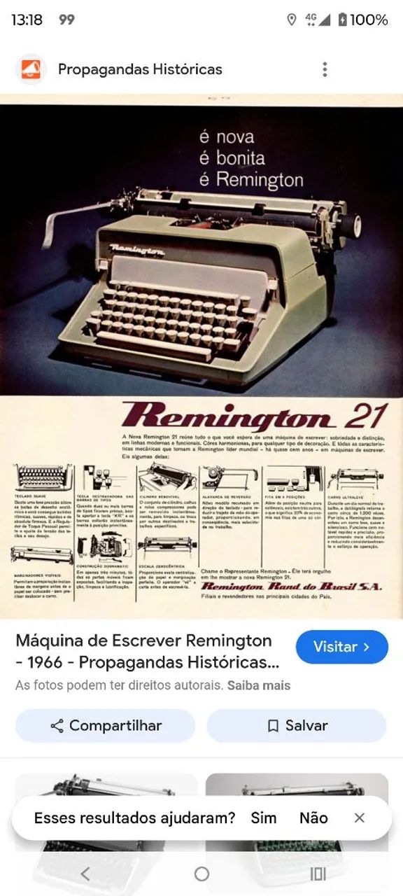 Máquina de datilografia antiga 