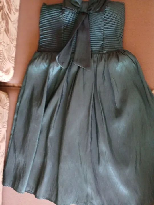 Vestido verde escuro de festa - Foto 5