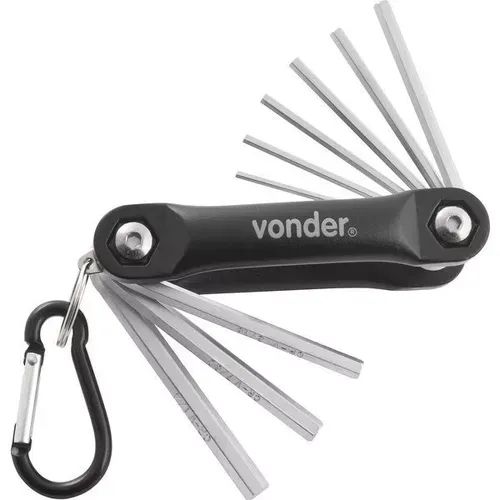 JOGO DE CHAVE ALLEN VONDER 5/64 A 1/4POL C/9PCS CA564 CRV