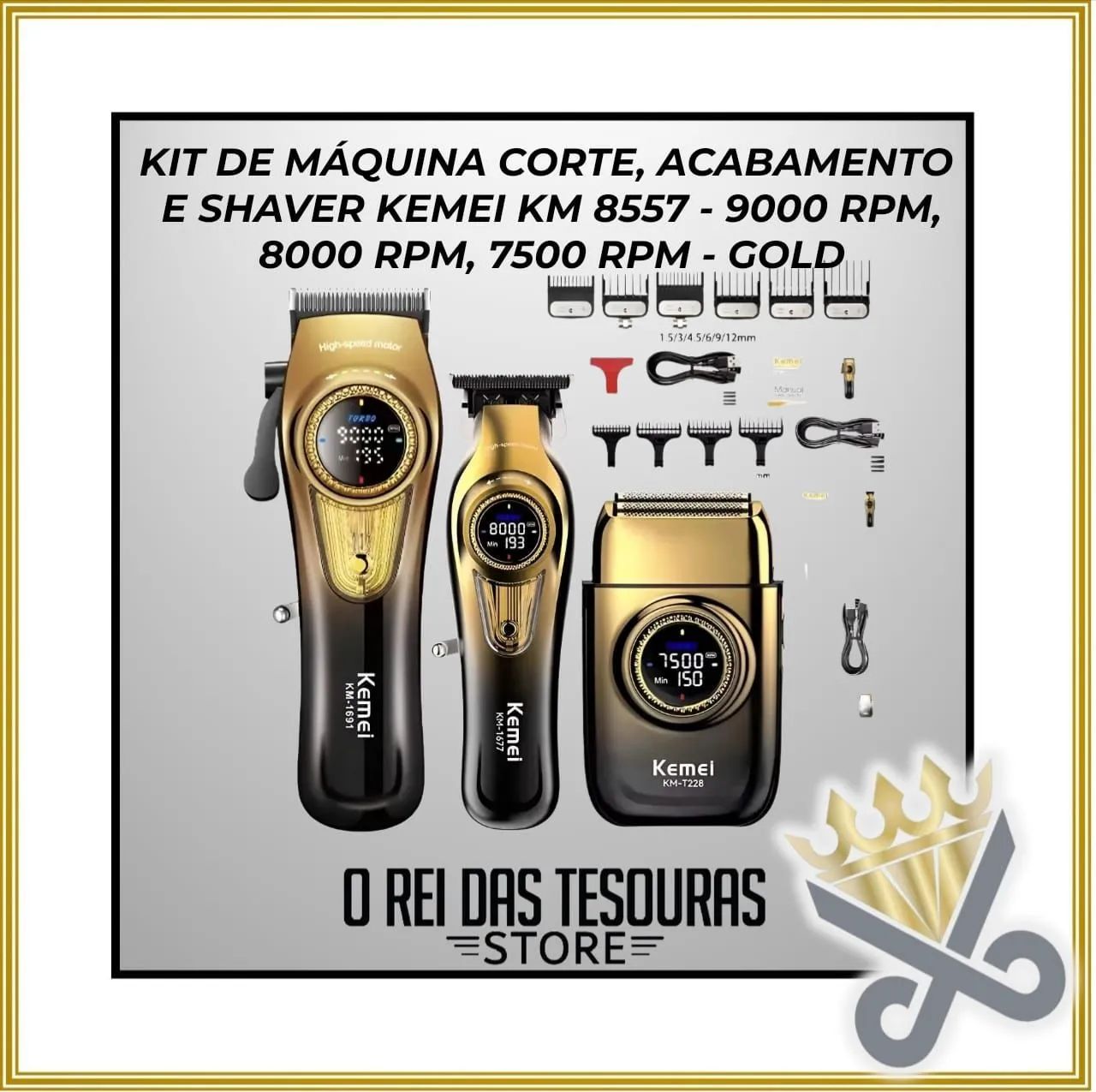 Máquina de corte, acabamento e shaver kit 