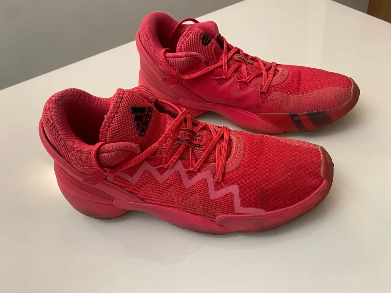 Tênis Adidas 44 Donovan Mitchell Issue 2 Vermelho e Preto  - Foto 4