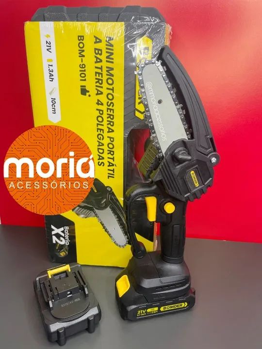 Moto Serra Eletrica Portátil 1500w Recarregável com 2Bateria Com Maleta - Foto 4