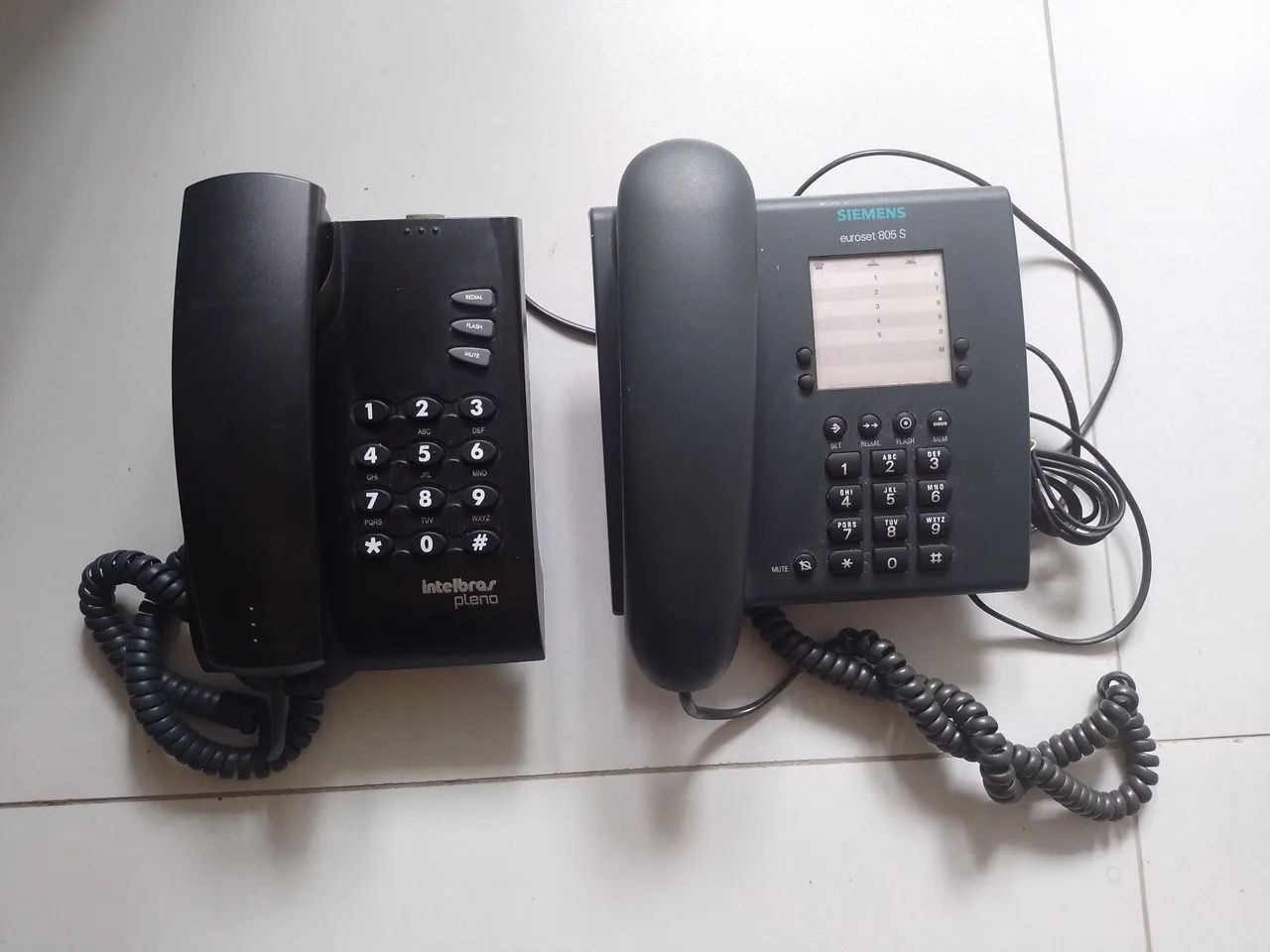 Telefones fixos Intelbras e Siemens Euroset 805 S