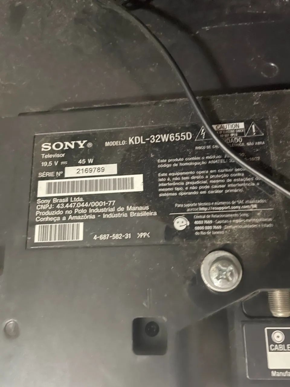 Smartv para retirada de Peças - Sony 32' KDL-32W6550