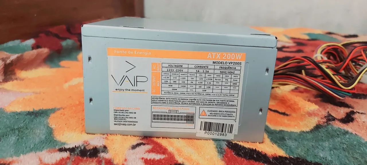Fonte de energia atx 200w