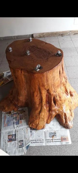 Mesa de centro rústica em madeira maciça  - Foto 5
