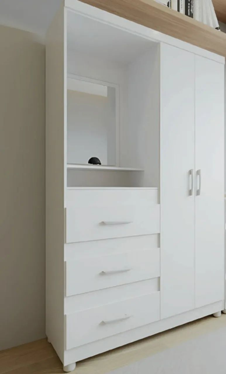 Roupeiro Capelinha 3 Gavetas c/Espelho