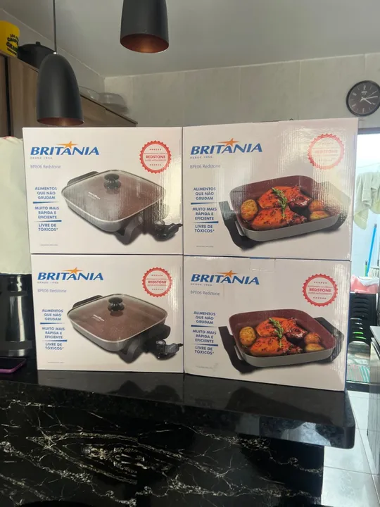 Panela Elétrica Britânia 1200w revestimento cerâmica novas