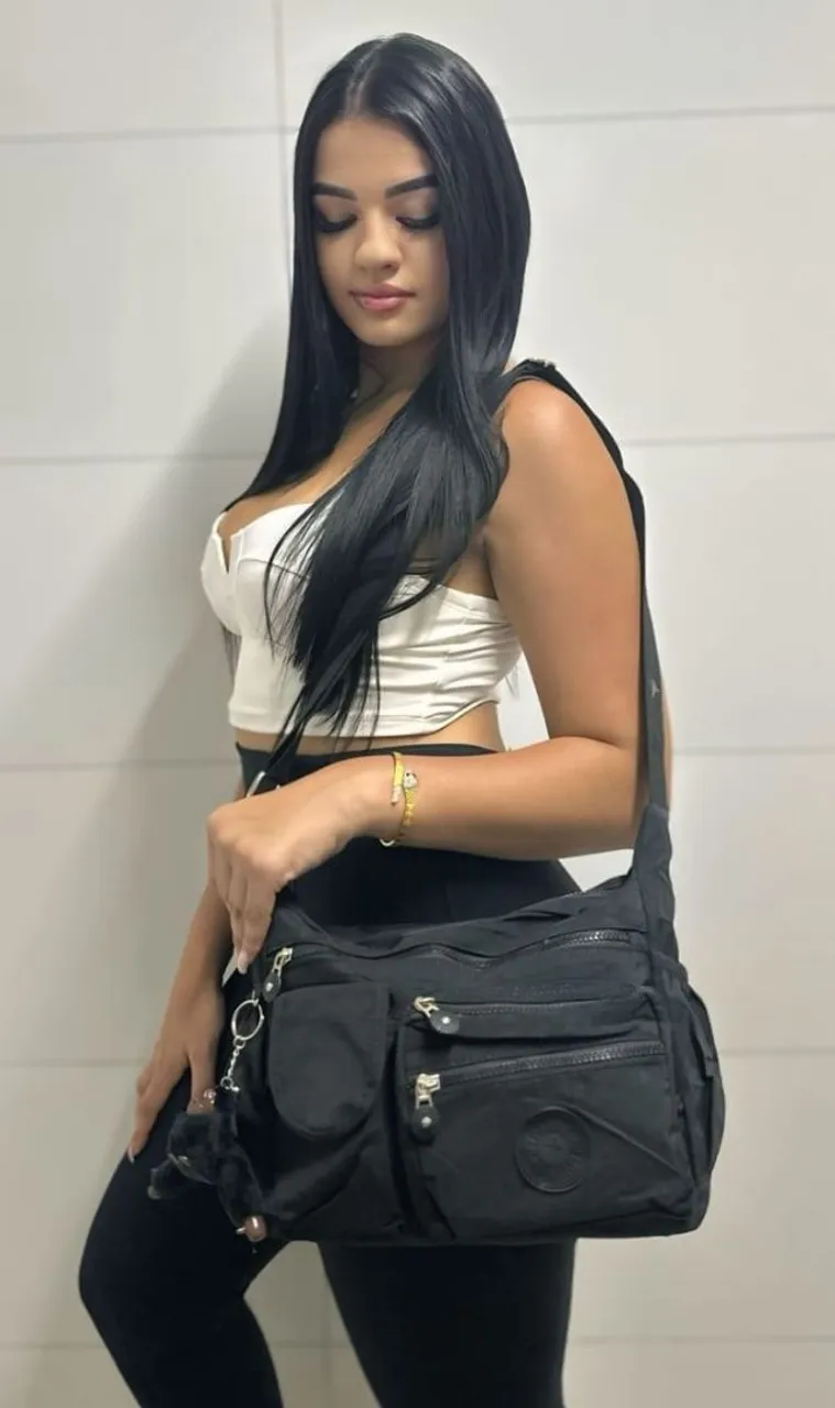 Bolsa Kipling Original Preta - Linda e Prática!