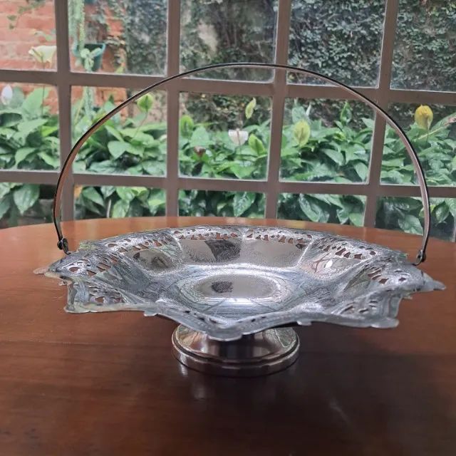 Cesto de Prata - Antiga Fruteira - Regia - Regia 90 - Foto 2