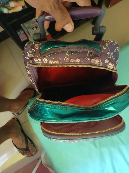 Mochila Infantil com Rodinhas - Princesas no Gelo - Foto 3