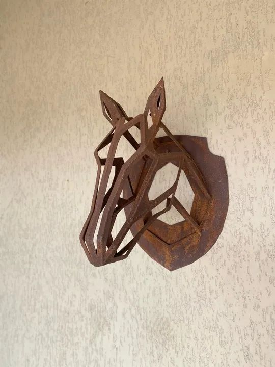 Escultura Estátua cabeça de cavalo - Foto 2