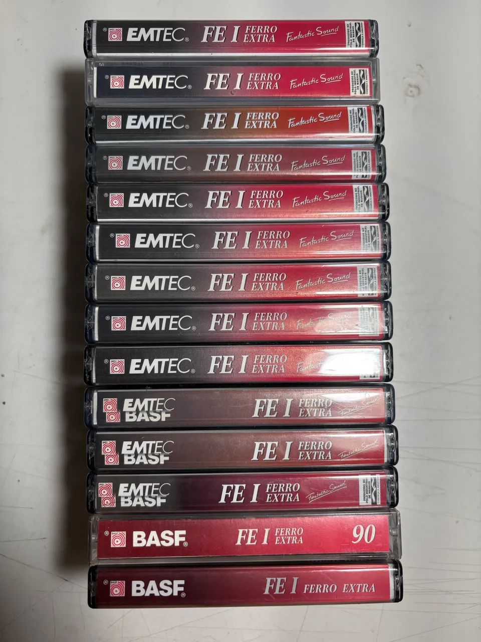 Lote fitas cassete Basf Emtec 90 (14 un)
