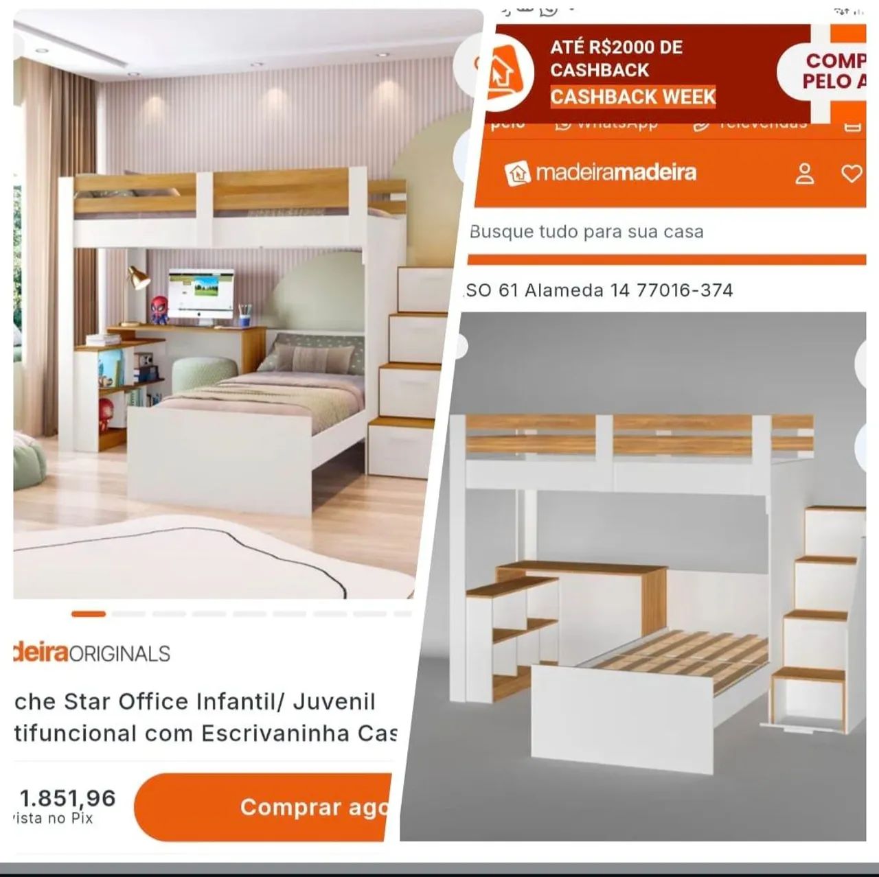 Beliche infantil multifuncional 