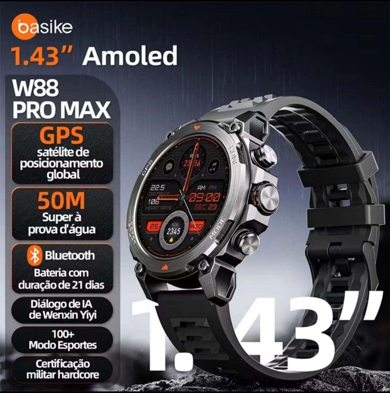 Basike relógio smartchwatch Bluetooth