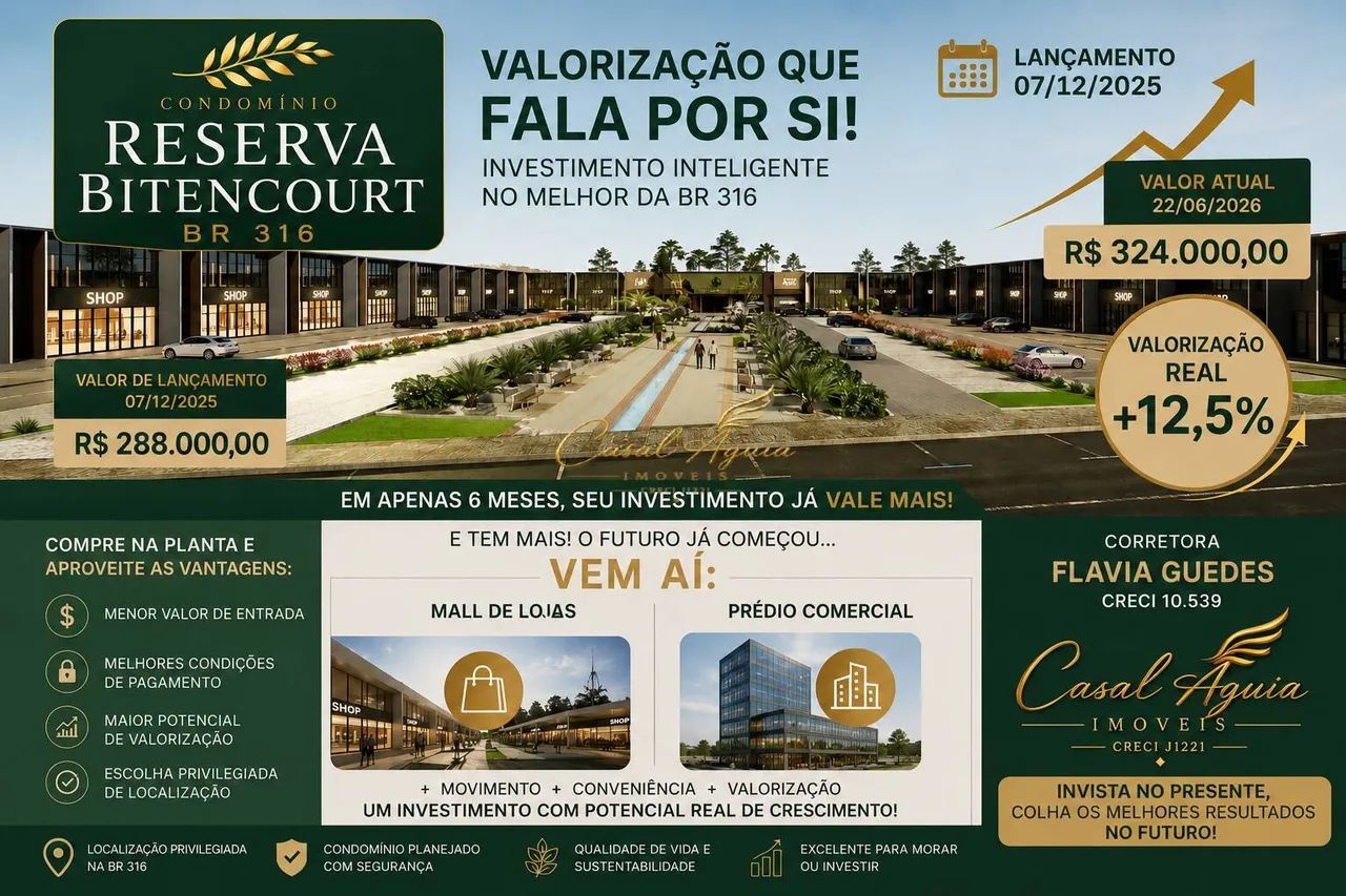 OPORTUNIDADE NO CONDOMINIO RESERVA BITENCOURT