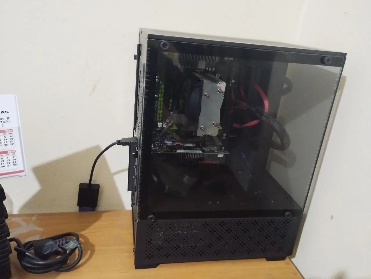 Gabinete Gamer de Vidro Preto