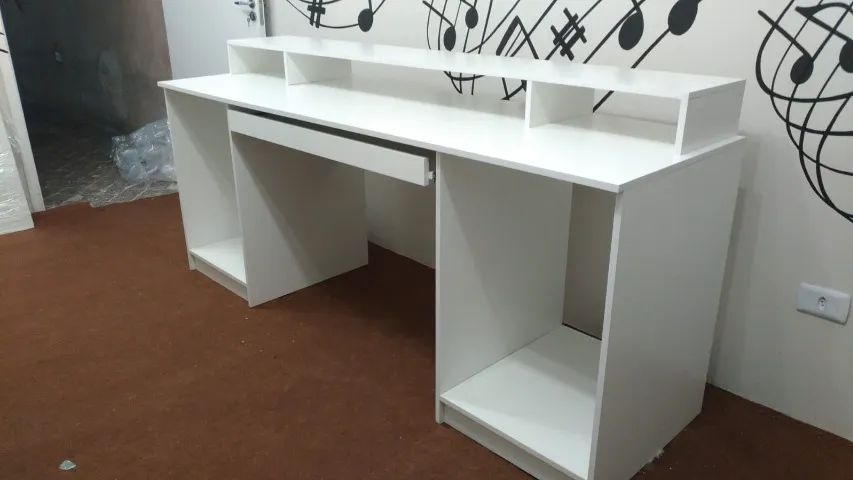 Mesa de Escritório Branca Moderna - Pronta Entrega - Foto 5