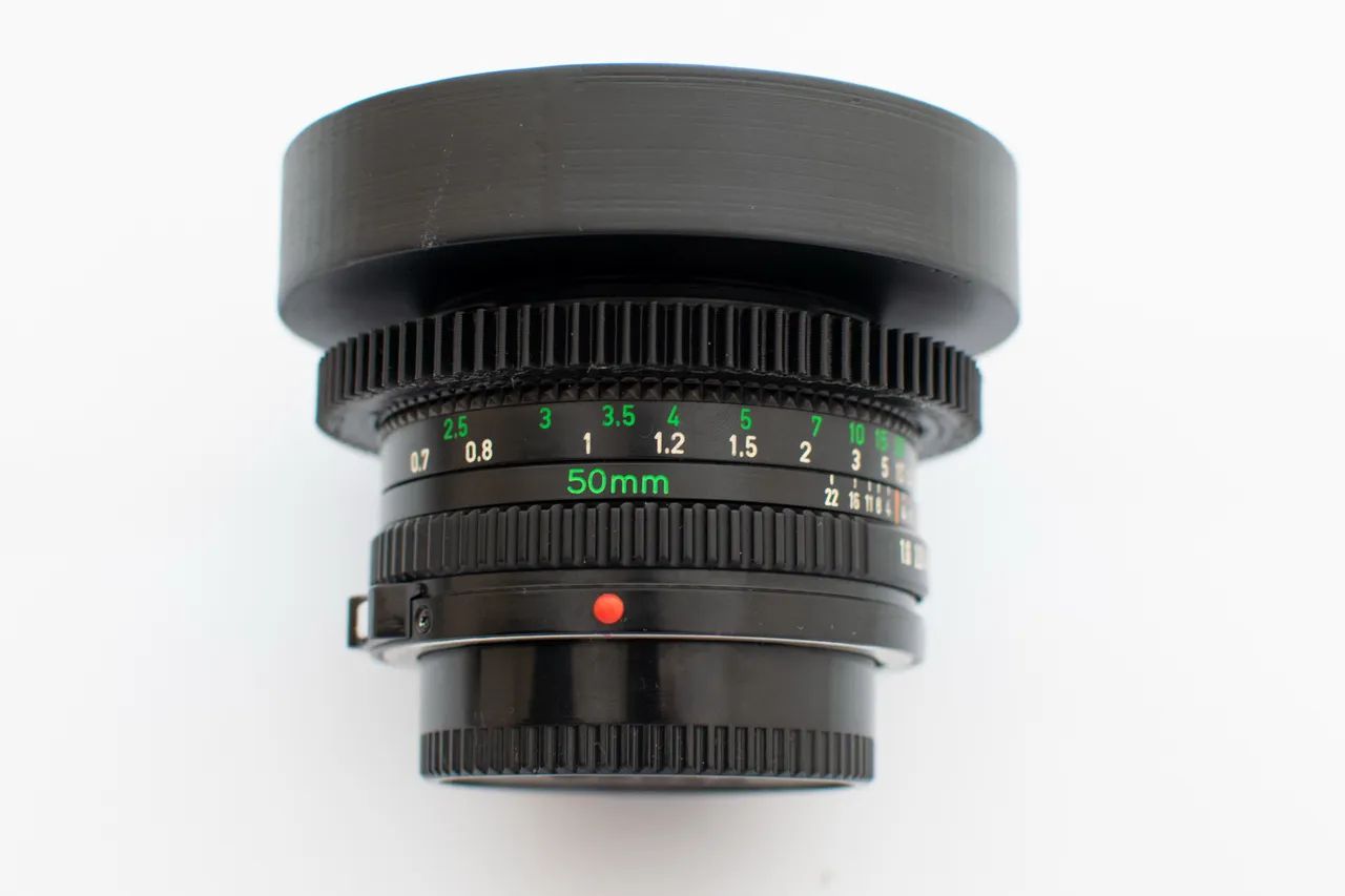 Lente Canon nFD 50mm f1.8 cinemod