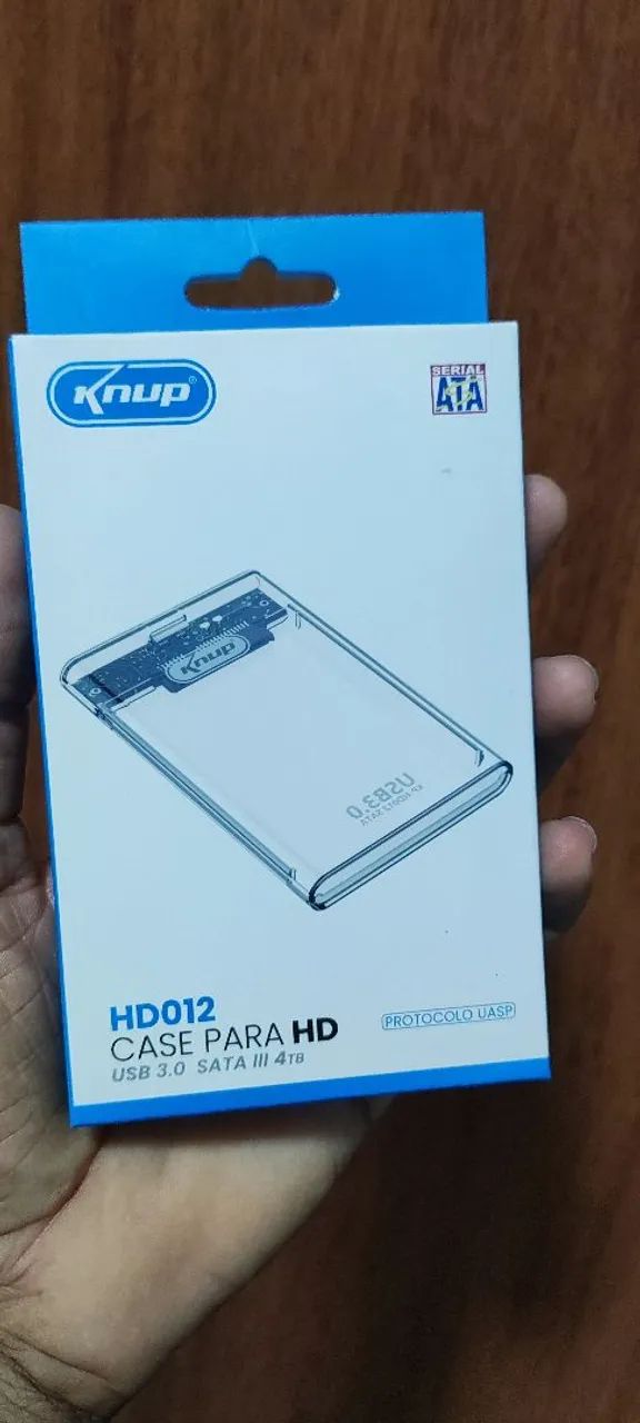 Case para HD 3.0 da knup, suporta até 4tb 