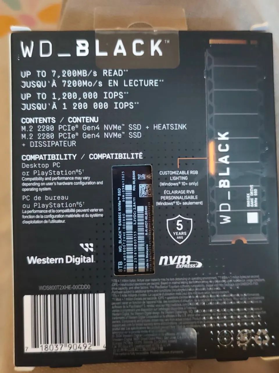 SSD WD Black 8 TB - Foto 2