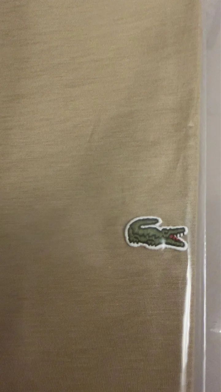 Camisa Lacoste bege TAM G - ORIGINAL - Foto 2