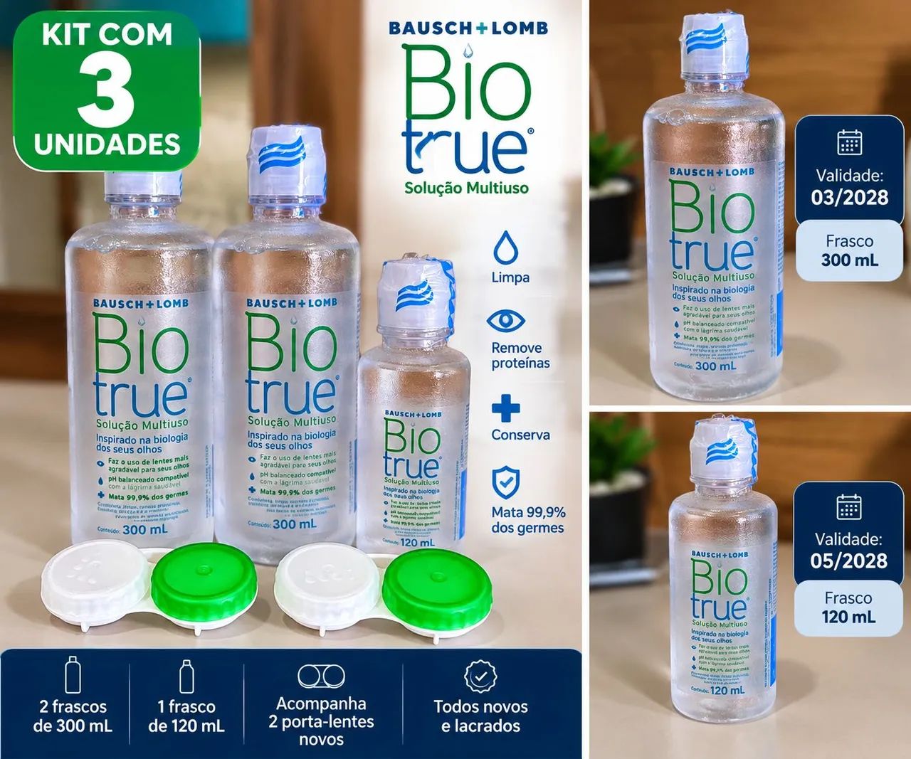 SOLUÇÃO MULTIUSO BIO TRUE - KIT COM 3 UNIDADES - Foto 2