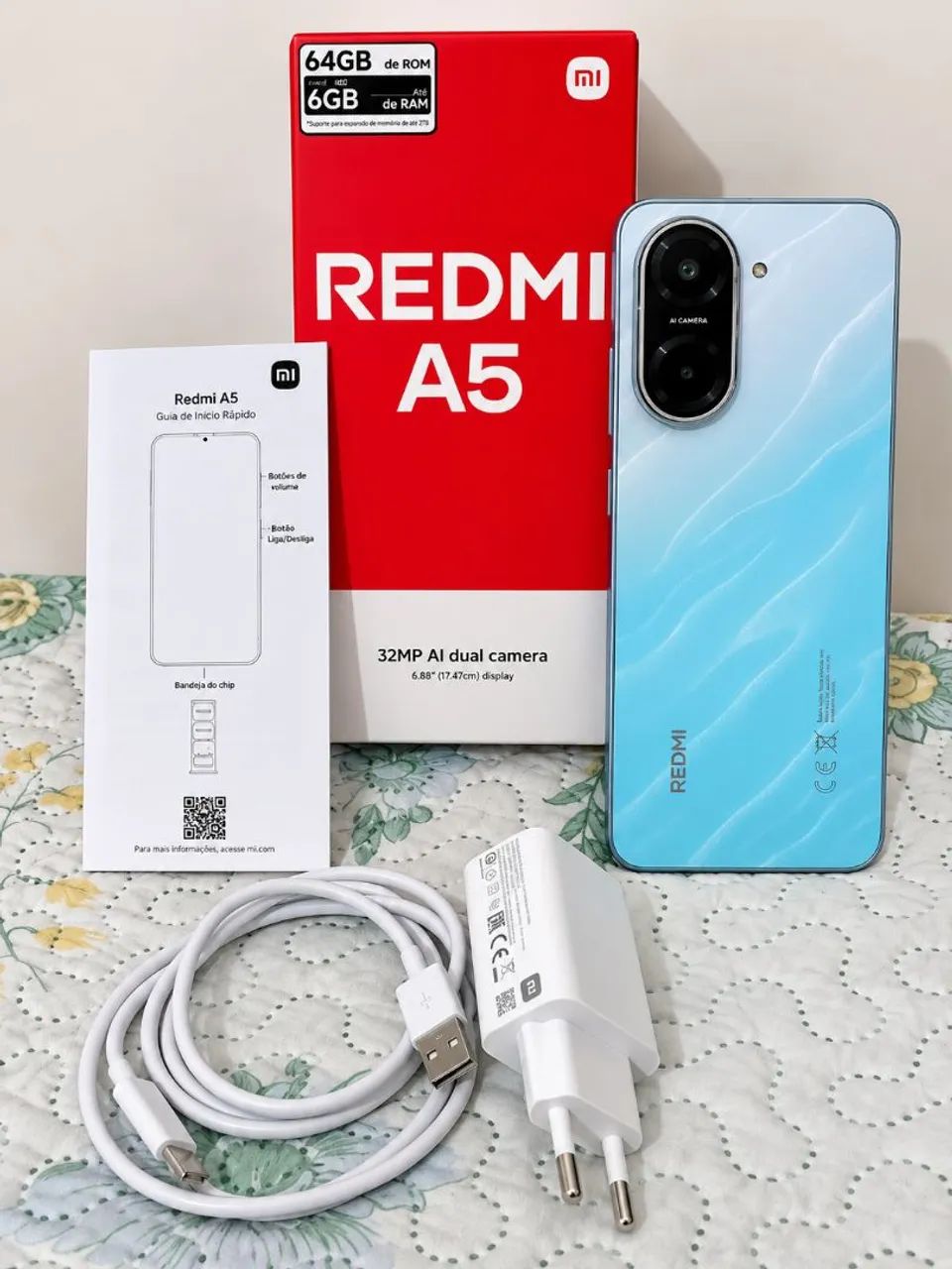 Redimi A5 com caixa, carregador, capinha e película  - Foto 4