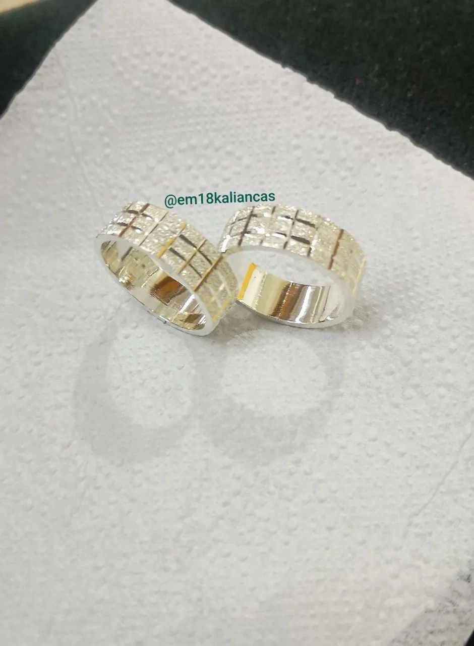 Modelo exclusivo Alianças Em Prata  - Foto 4