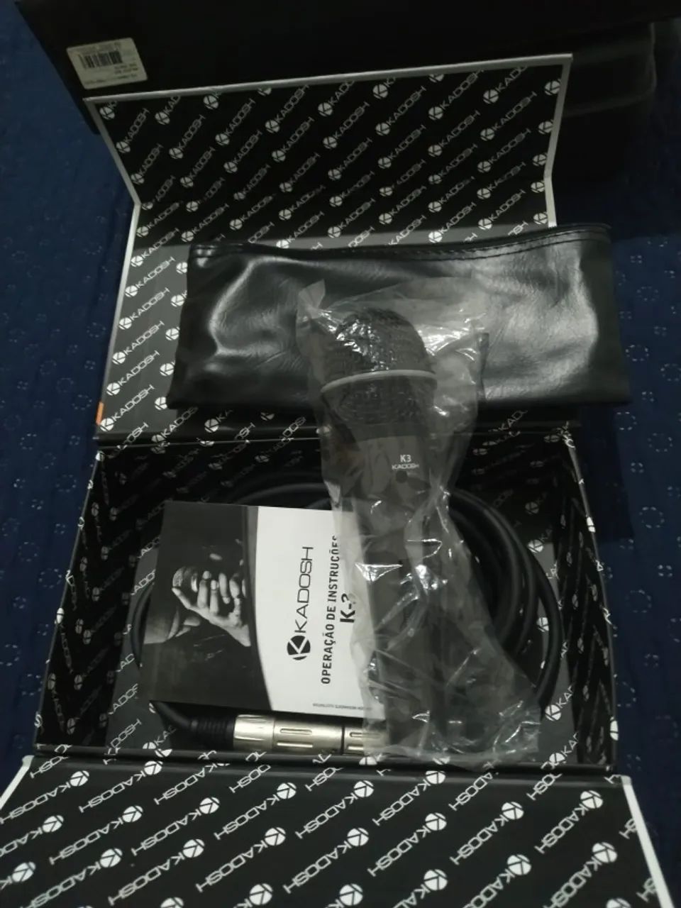 Microfone Kadosh K-3 Kit Completo com cabo e tripé.