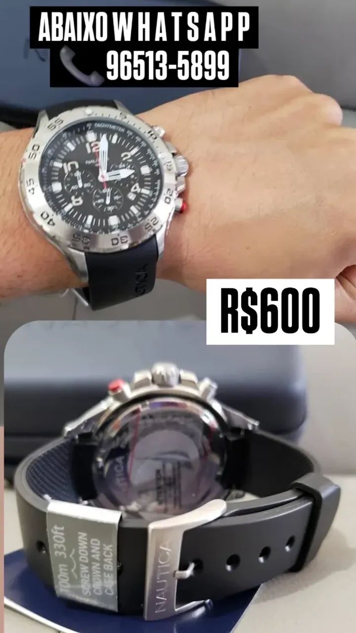 Relógio NAUTICA ORIGINAL- FUNCIONAL PULSEIRA DE SILICONE 