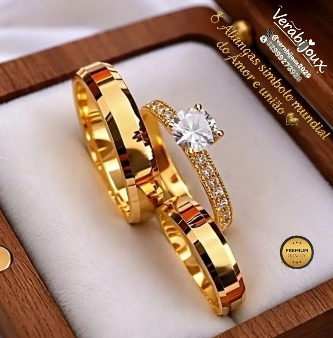 KIT DE ALIANÇAS NOIVADO E CASAMENTO  - Foto 3