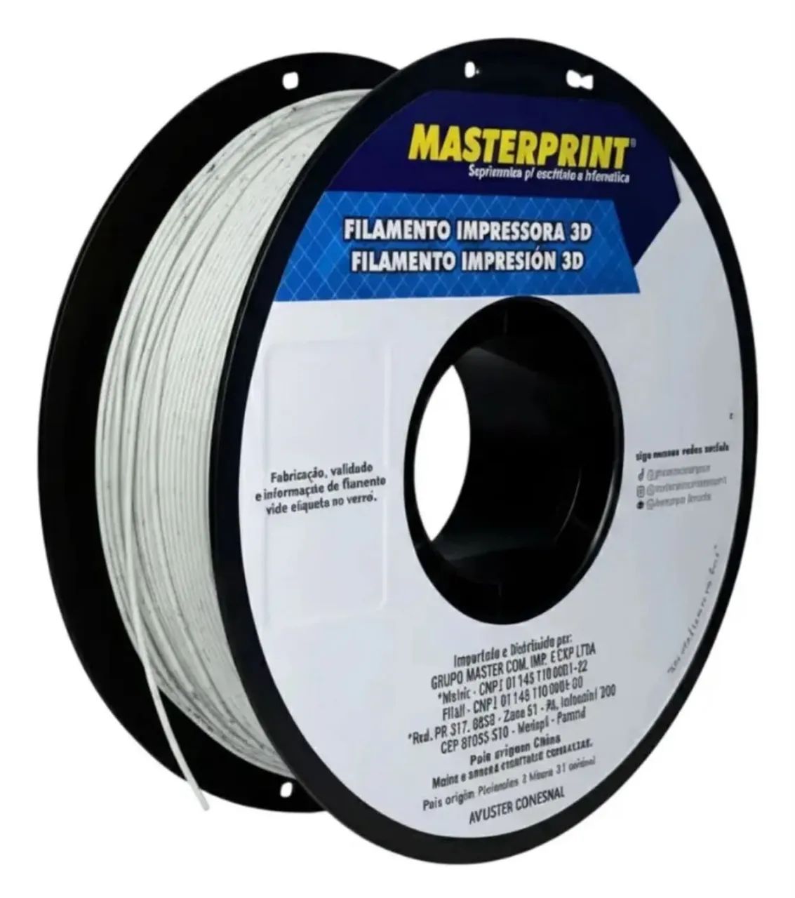 FILAMENTO PLA Master print BRANCO 