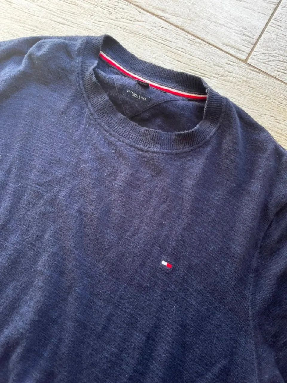 suéter / blusa tommy azul - Clássico gola C - Foto 4