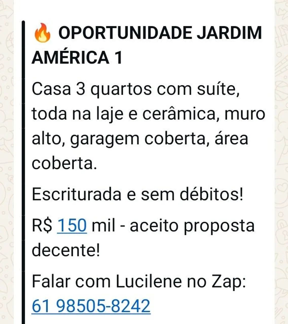 Vendo excelente casa em águas lindas 