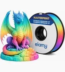 Filamento 3D PLA Fosforescente Natural Rainbow 1kg MasterPrint Impressora 3D BAMBU LAB - Foto 2