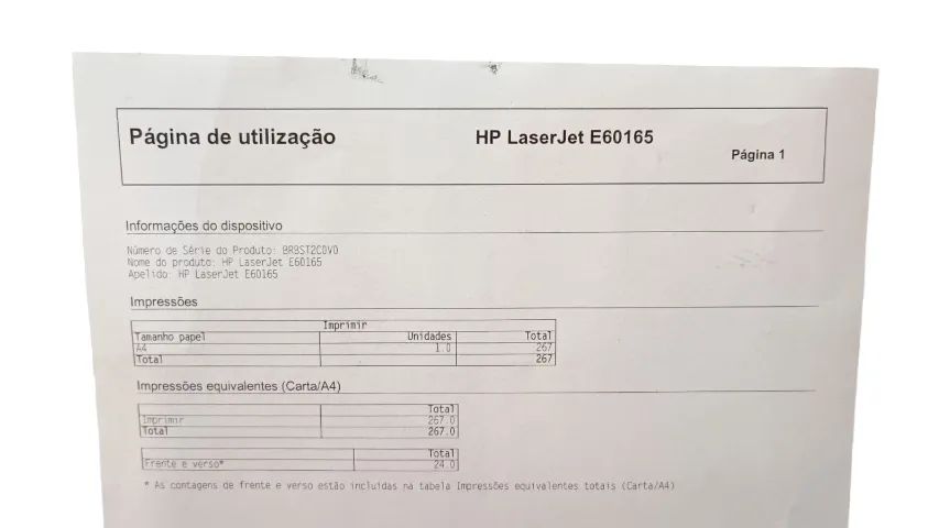 Impressora Hp Laserjet E60165dn Managed Monocromática - 110v (Usado) - Foto 2