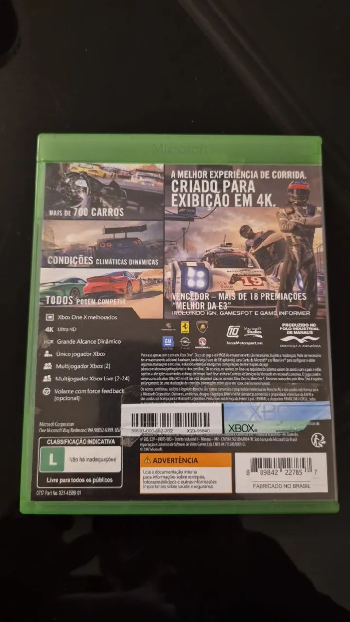 Jogo Forza Motorsport 7 Xbox One Mídia Física Original Impecável Usado - Foto 4
