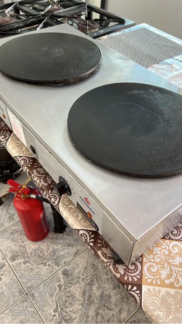 Chapa Elétrica Para Crepe Francês Progás Inox 220v 220v - Foto 2