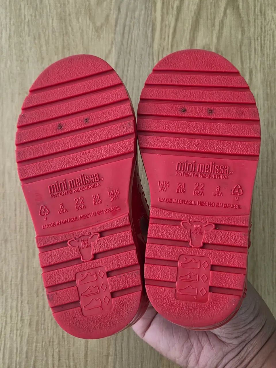 sapatilha mini melissa vermelha 22 - Foto 2