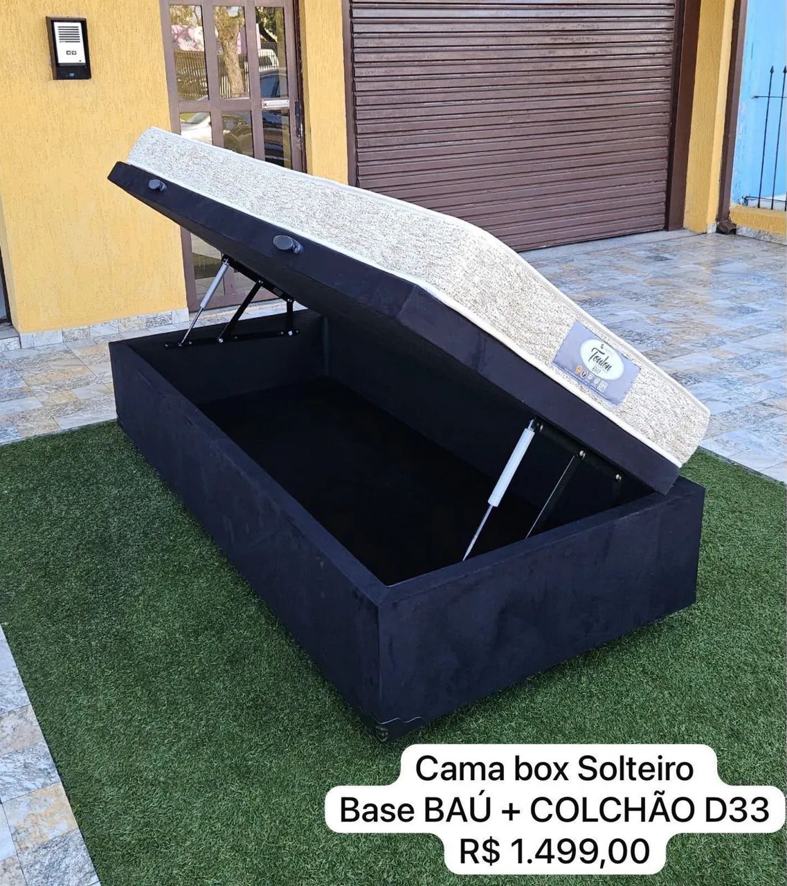 Cama Box Solteiro D33 NOVA - ENTREGAMOS 