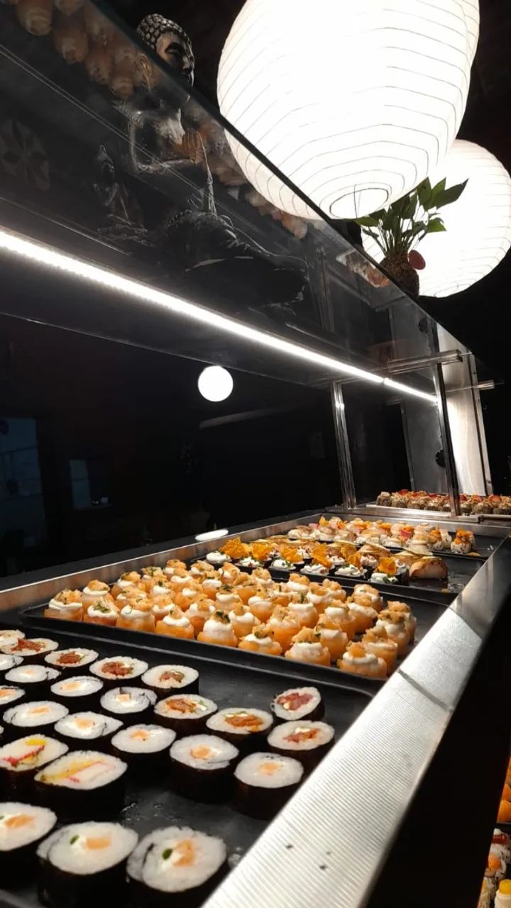 Buffet Gelado, ambiente e quente. ( sushi - sobremesas - saladas)  - Foto 3
