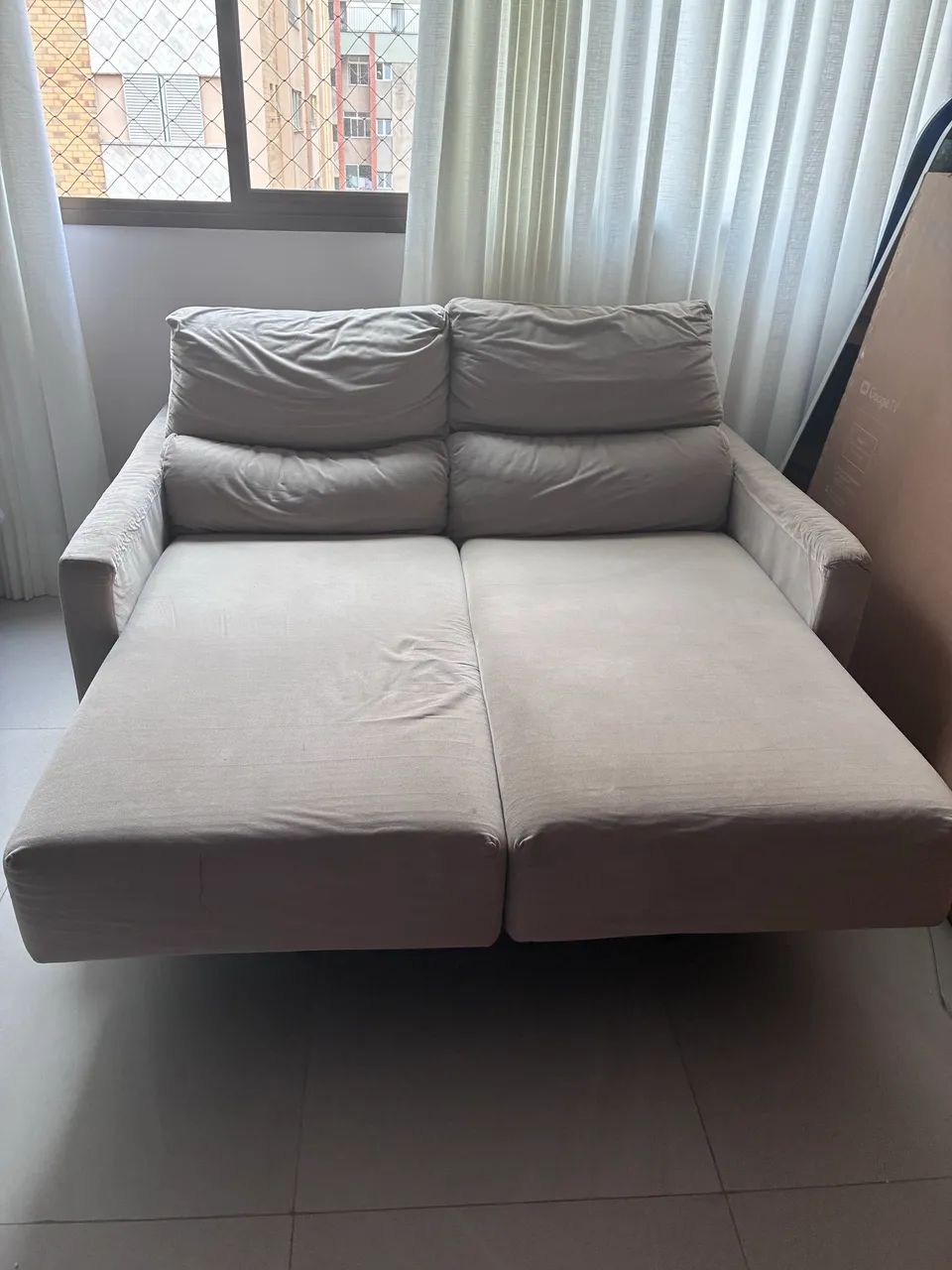 **Sofá Retrátil e Reclinável Líder 2 Lugares - Estofado** - Foto 2