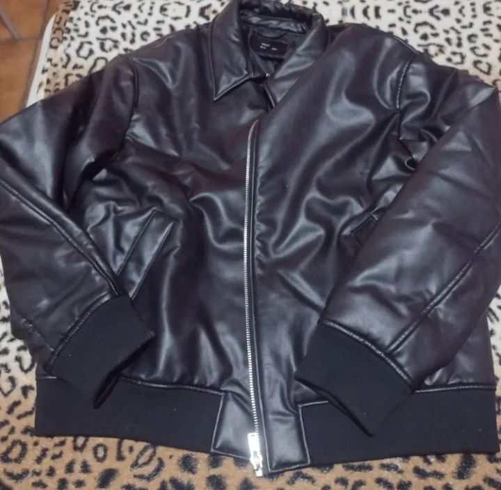 Jaqueta masculina em PU