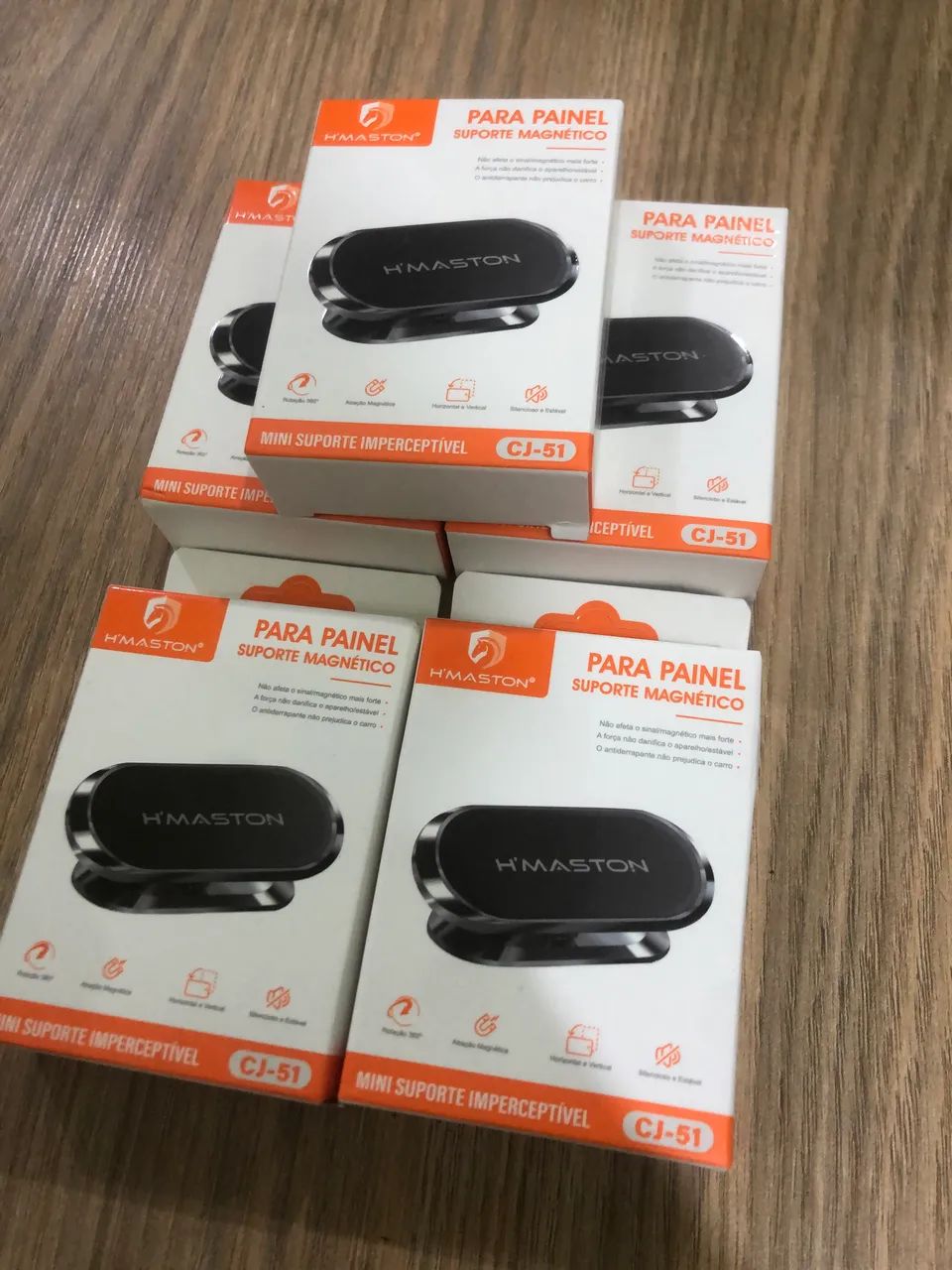 Suporte Celular E Gps Magnético Automóvel 360 Preto