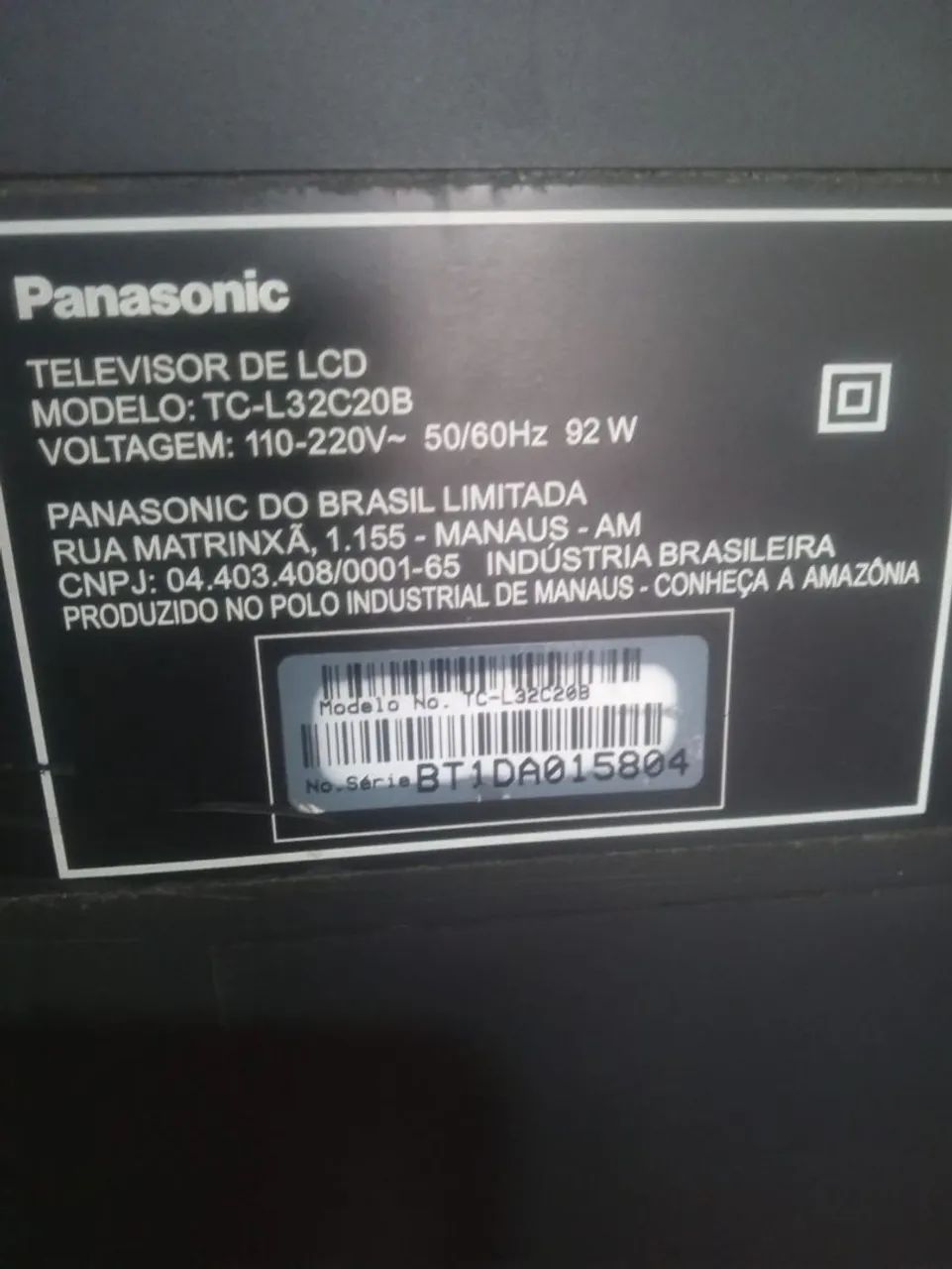 TV Panasonic LCD 32 polegadas digital TC-L32C20B  - Foto 5