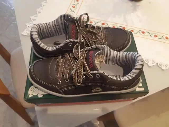 Tênis Casual Marrom Tipo Lacoste 