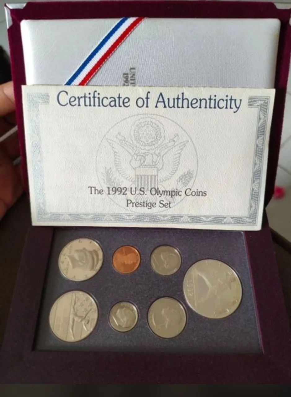Estojo com moedas Prof 1992